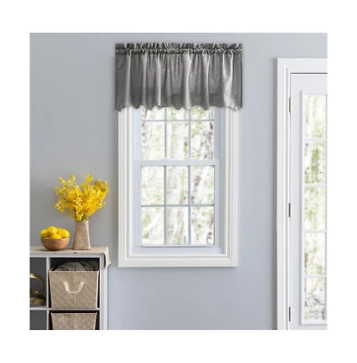 Ellis Curtain Portland Crushed Taffeta Rod Pocket Valance - 48x15