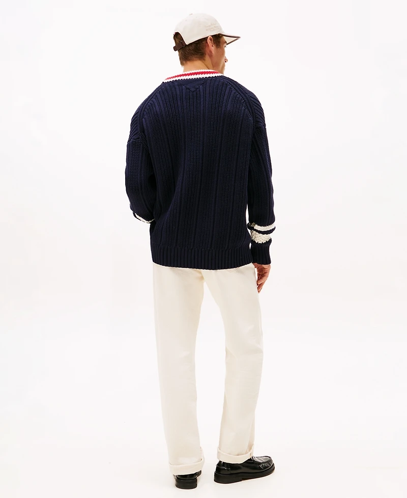 Tommy Hilfiger Men's Letterman Long-Sleeve Cardigan