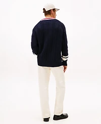 Tommy Hilfiger Men's Letterman Long-Sleeve Cardigan