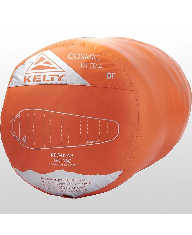 Kelty Cosmic Ultra 800 DriDown Sleeping Bag: 0F Down 0 to -40 Degree Down Bags