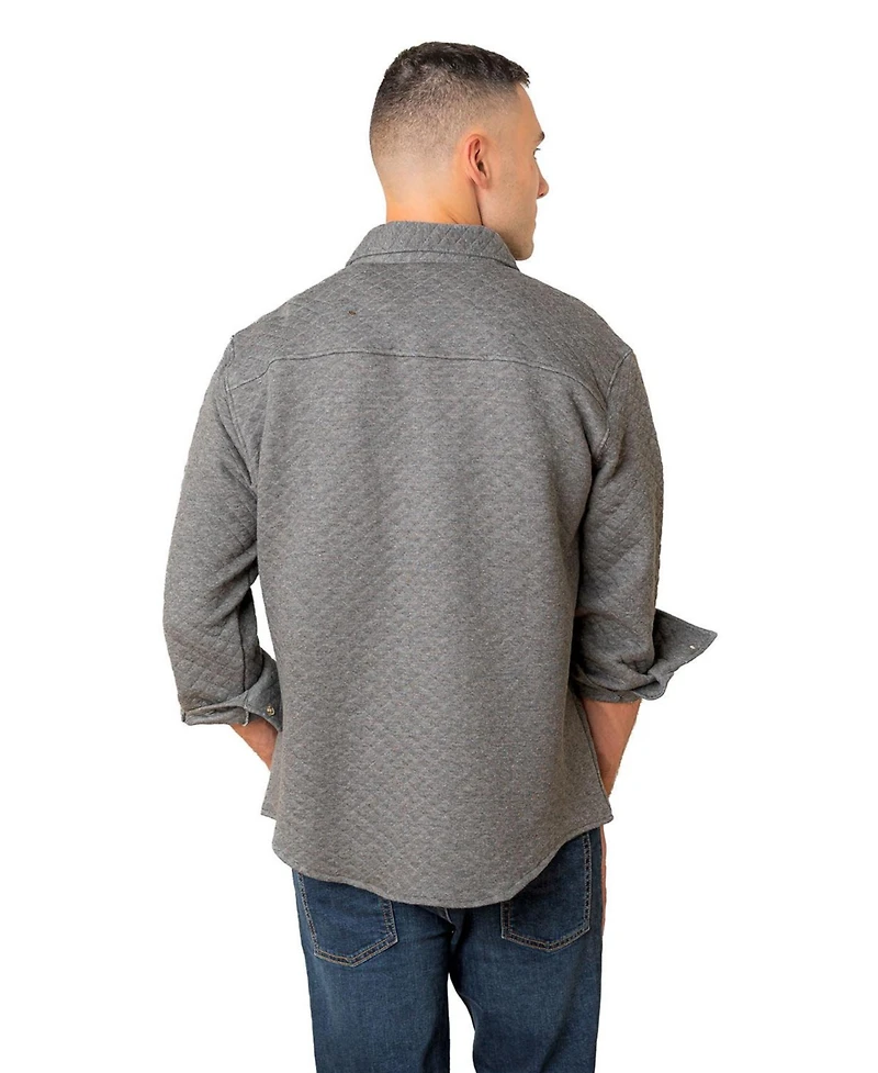 Hope & Henry Men's Long Sleeve Quilted Shirt Jacket