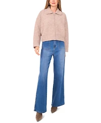 Vince Camuto Women's Collar Zip-Up Cardigan Sweater