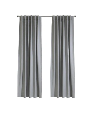 Habitat Mulberry Light Filtering Functional Dual Header Curtain Panel for Windows 54" x 84" Grey