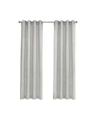 Habitat Corsica Light Filtering Grommet Botanical Textured Jacquard Curtain Panel For Bedroom 52 X22 X 95 X22 Grey