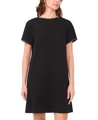 Msk Petite Stud Detail Short Sleeves Shift Dress