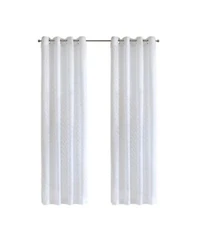 Habitat 100 Polyester Regina Sheer Chevron Delightful Textured Grommet Curtain Panel 52 X22 X 84 X22 White