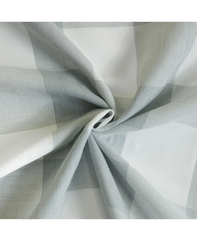 Habitat 100% Polyester Genesis Light Filtering Plaid Woven Grommet Curtain Panel 52" x 95" Grey