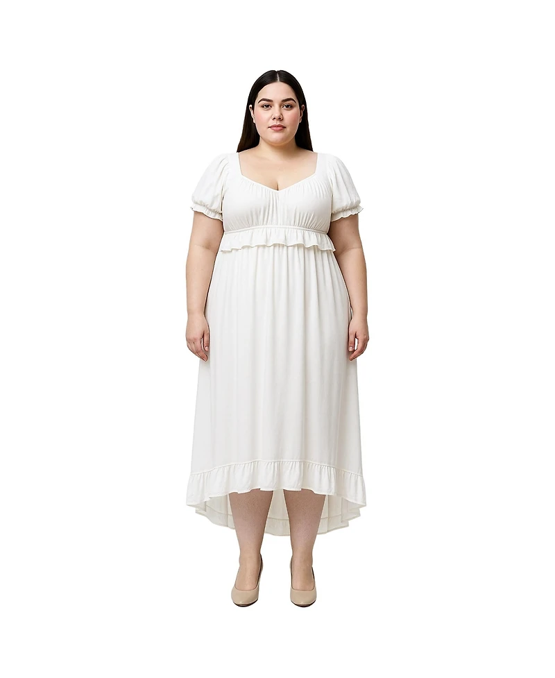 Standards & Practices Plus Ruffled Hem Maxi Dress