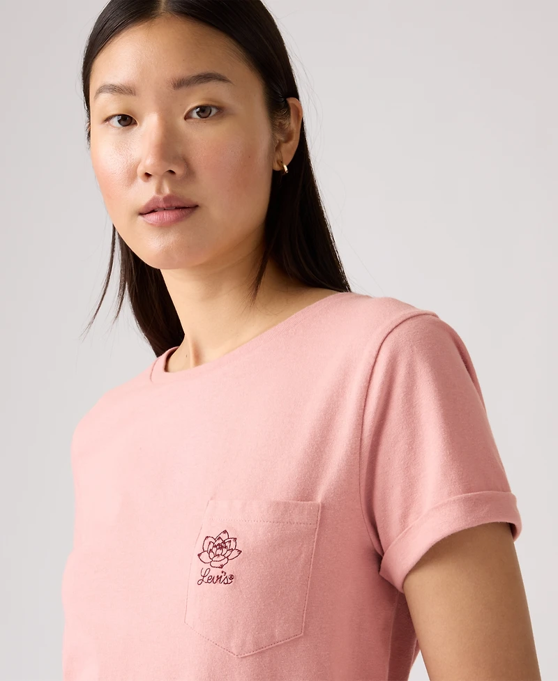 Levi's Women's Margot Cotton Embroidered-Trim T-Shirt