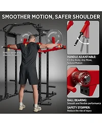 Mikolo Lateral Raise Machine for Squat Rack - Deltoid Trainer with 1" Hole Compatibility