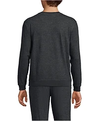 Lands' End Men's Long Sleeve Brush Back Crew