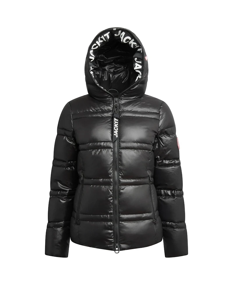 JACK1T Women's R4D Tramline Racer Hooded Puffer Jacket