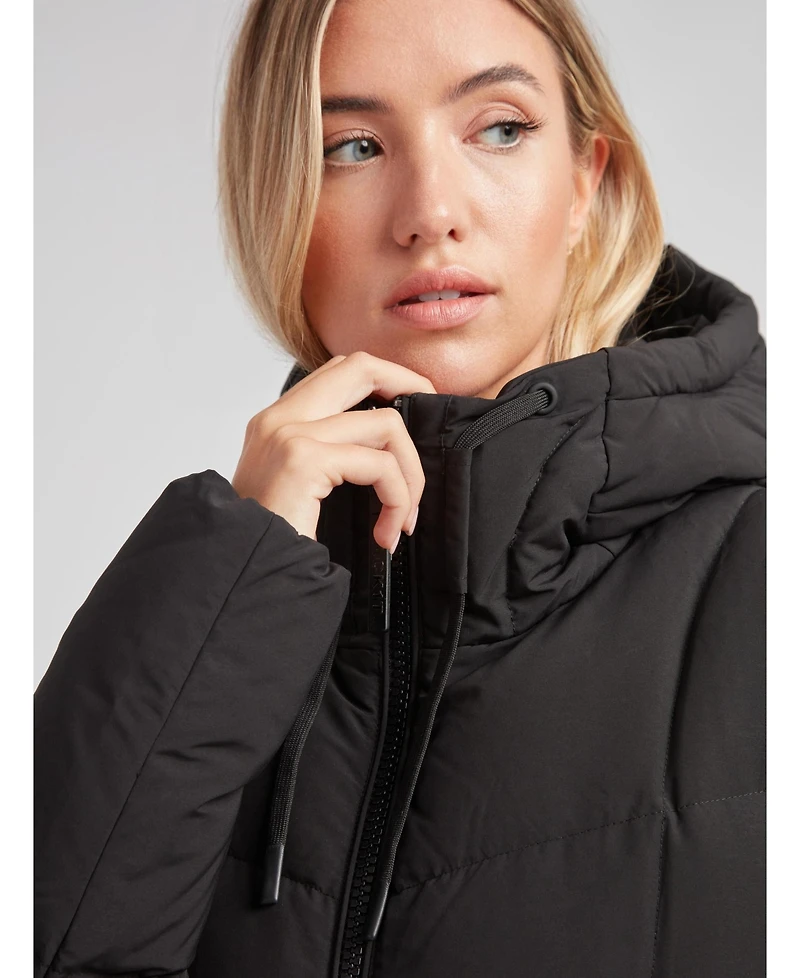 JACK1T Women's Black Star Extra Long Down Coat