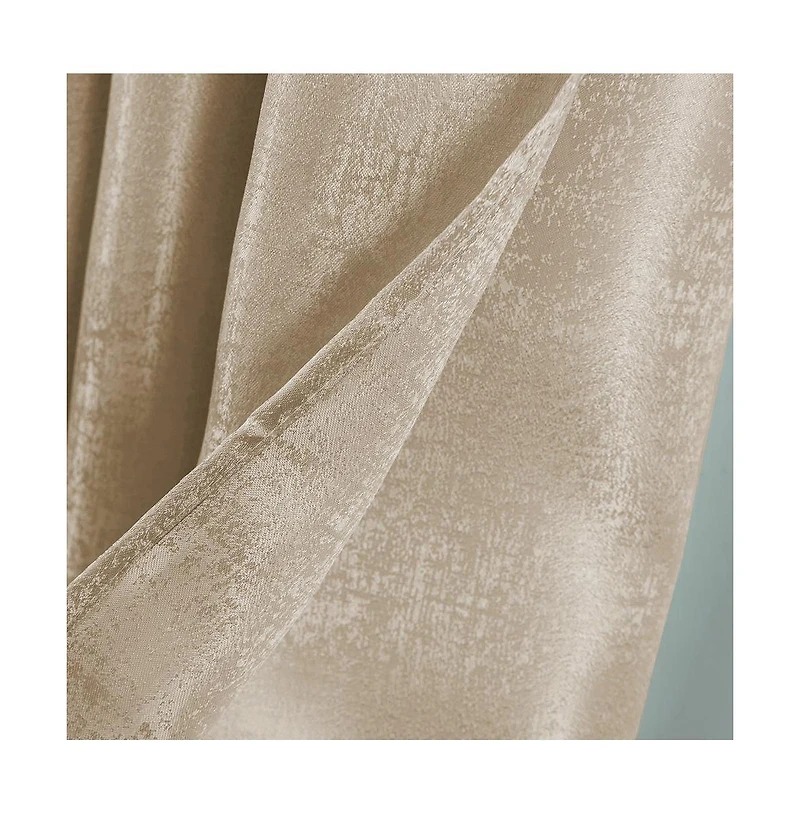 Oliva Gray Nora Embossed Blackout Grommet Panel
