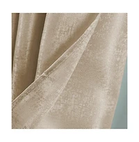 Oliva Gray Nora Embossed Blackout Grommet Panel