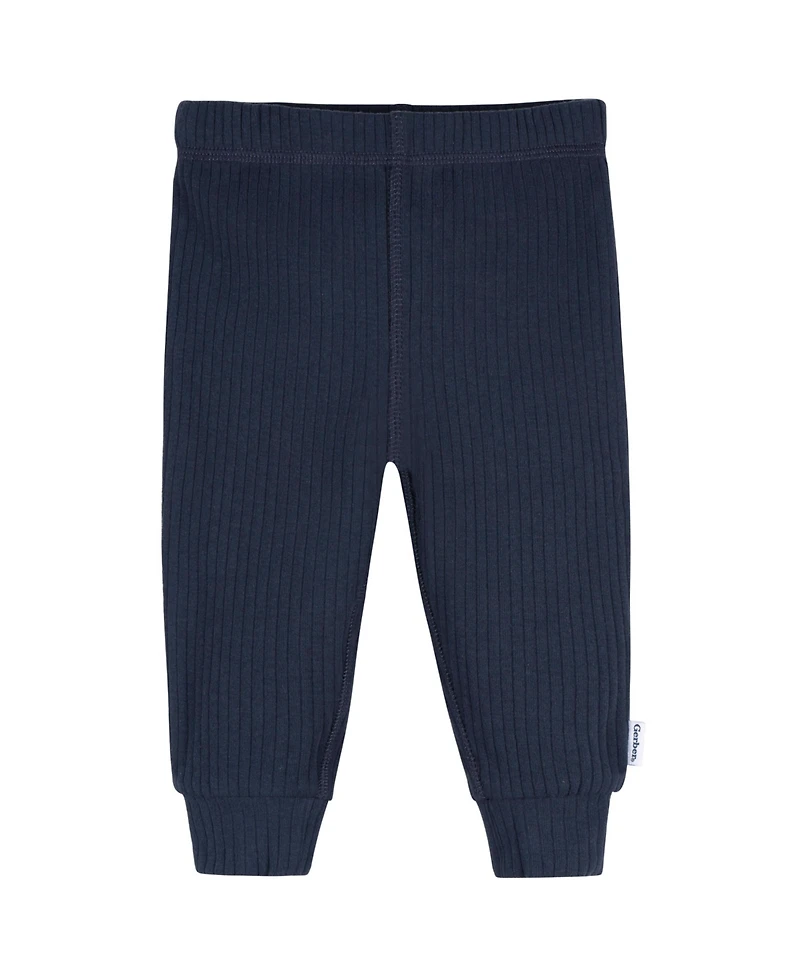 Gerber Baby Boys 2-Piece Top and Active Pant Set, Troposphere, 0-3 Months