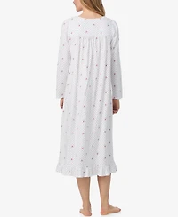 Eileen West Women's Cotton Jersey Long Sleeve Nightgown