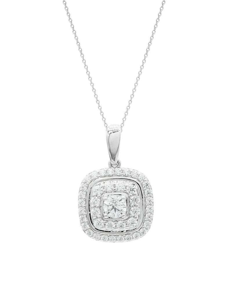 Wrapped in Love Diamond Pendant Necklace (1 ct. t.w.) in 14k White Gold, 18" + 2" extender, Exclusively at Macy's