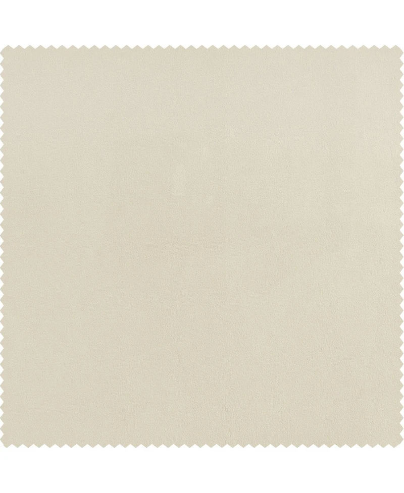 Half Price Drapes Diva Cream Extra Wide Signature Plush Velvet Hotel Blackout Curtain