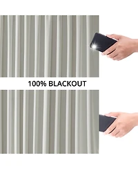 Half Price Drapes Off White Extra Wide Performance Linen Hotel Blackout Curtain