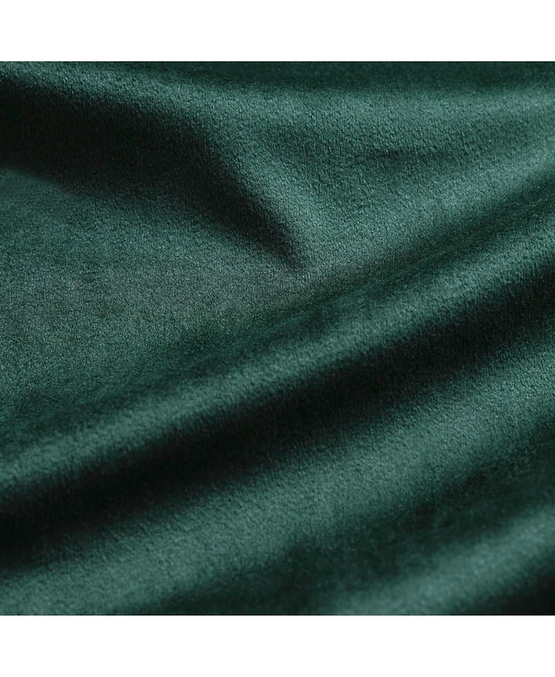 Half Price Drapes Deep Green Simply Velvet Room Darkening Curtain Pair (2 Panels)