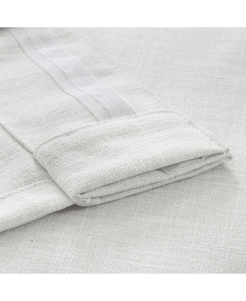 Half Price Drapes Off White Simply Faux Linen Curtain Pair (2 Panels)
