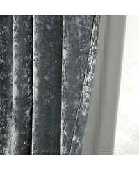 Half Price Drapes Stone Grey Lush Crush Velvet Room Darkening Curtain