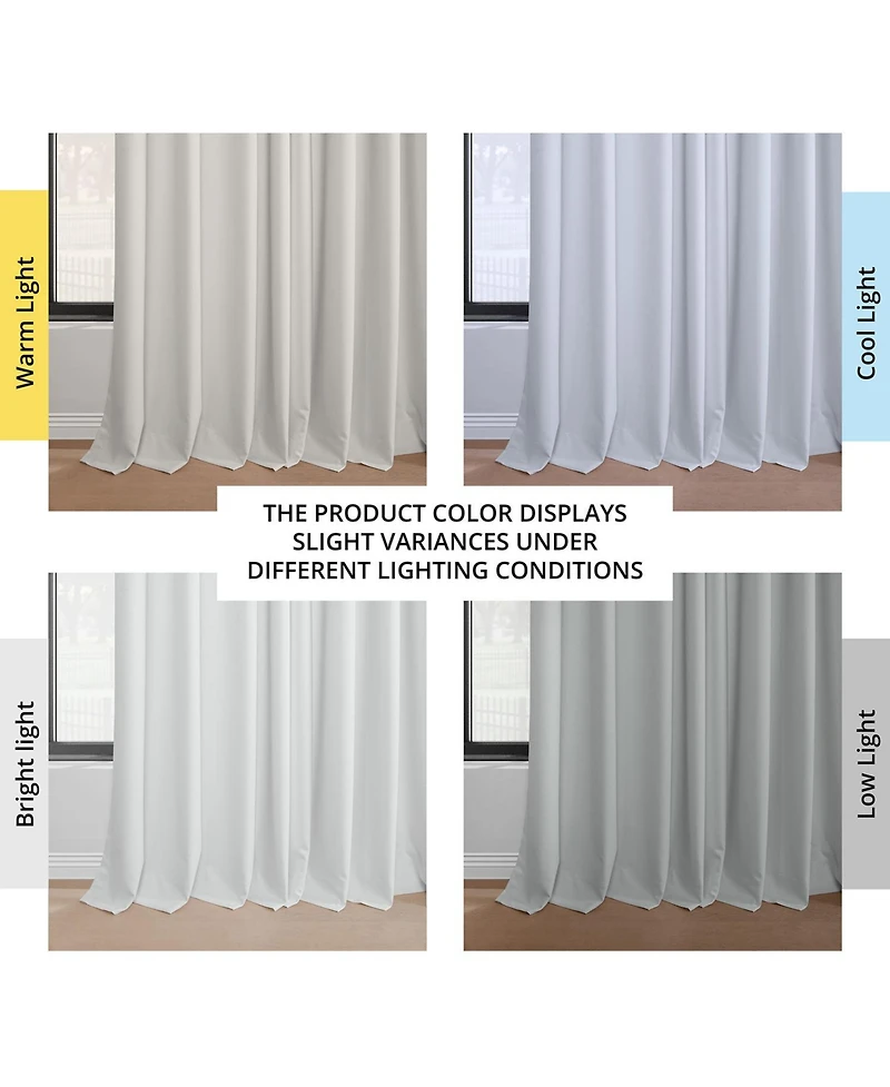 Half Price Drapes Off White Grommet Performance Linen Hotel Blackout Curtain