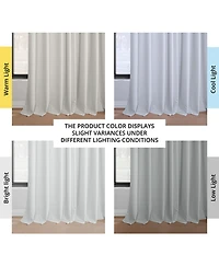 Half Price Drapes Off White Grommet Performance Linen Hotel Blackout Curtain