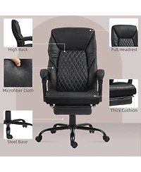 Homcom Executive Office Chair with Footrest and High Back,