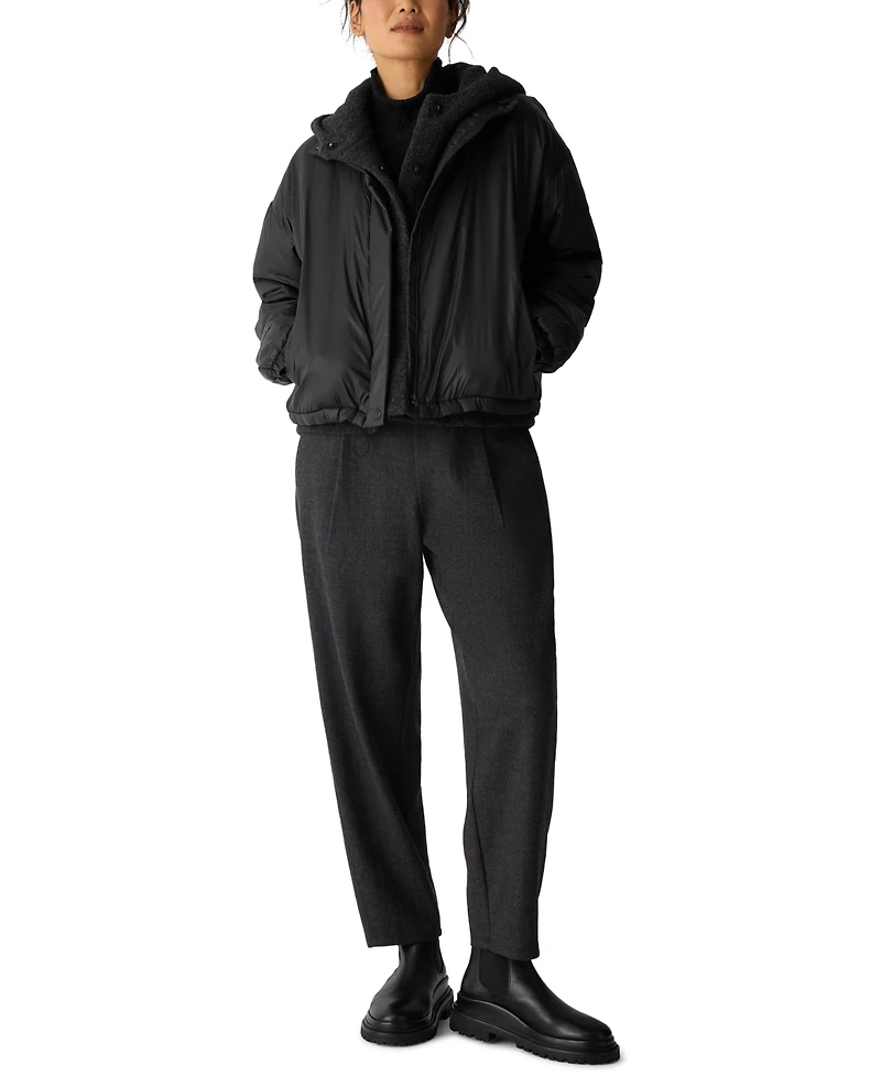 Eileen Fisher Women's High Collar Puffer Jacket, Regular and Plus