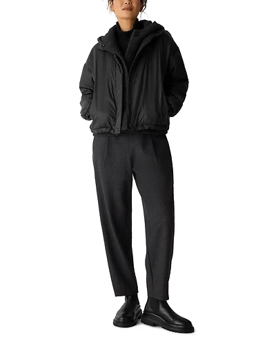 Eileen Fisher Women's High Collar Puffer Jacket, Regular and Plus