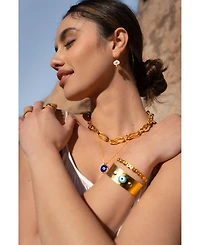 Ottoman Hands Azra Evil Eye Pendant Necklace