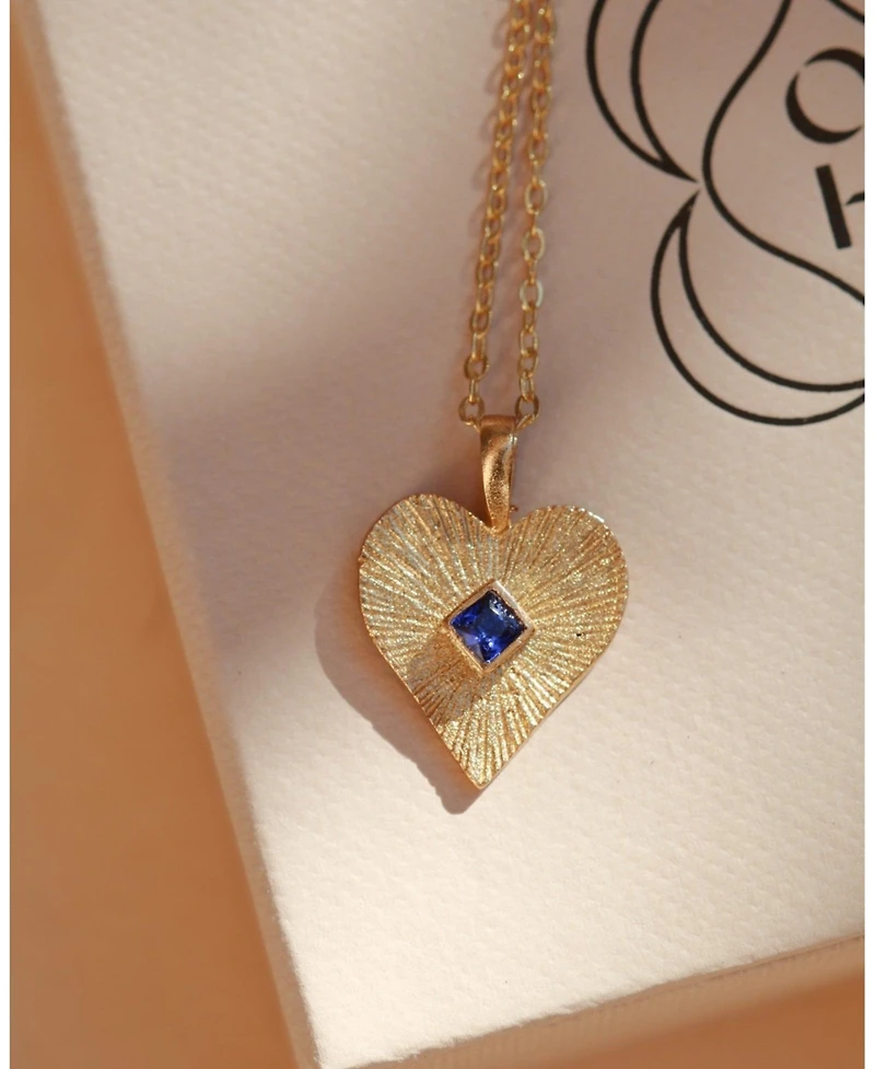 Ottoman Hands Golden Heart Pendant Necklace