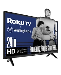 Westinghouse 24" Roku Smart Tv – 720p Hd Led with Wi-Fi, Flat Screen Compatible with Apple HomeKit, Alexa, Google Assistant
