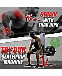 Mikolo Plate Loaded Seated Dip Machine - 400LB Tricep Press & Cable Combo for Home Gym