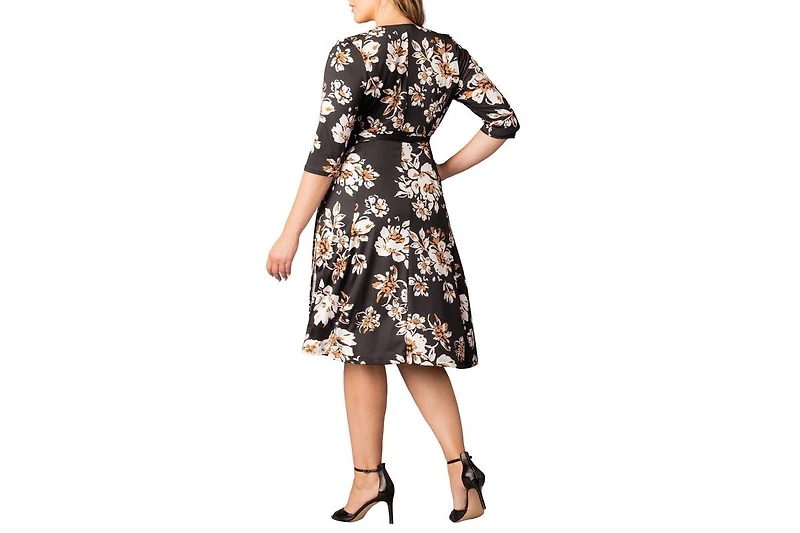 Kiyonna Plus Signature Print Wrap Dress