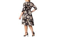 Kiyonna Plus Signature Print Wrap Dress