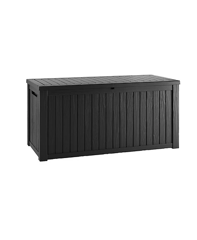 180 gal Patio Waterproof Resin Deck Box Lockable Outdoor Storage Garden Tools