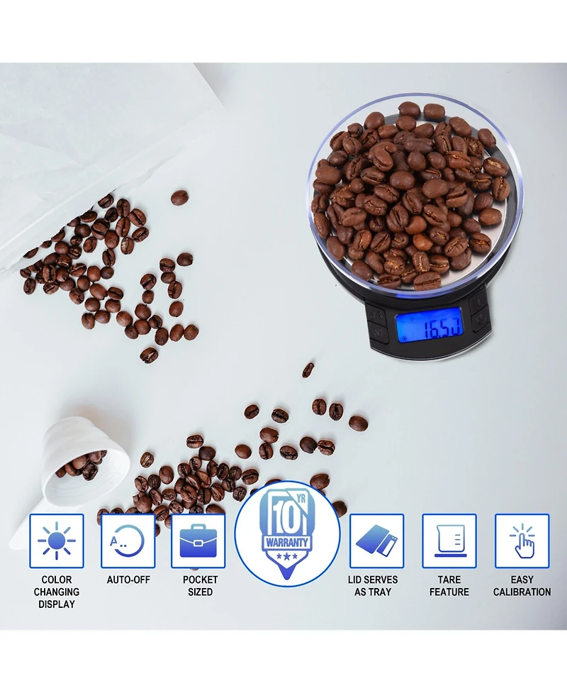American weigh scales Axis 650g Digital Pocket Bowl Scale, 650g x 0.1g