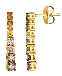 Le Vian Diamond (0.62 ct. t.w.) and citrine ombre (0.18 ct. t.w.) Earrings in 14K Honey Gold