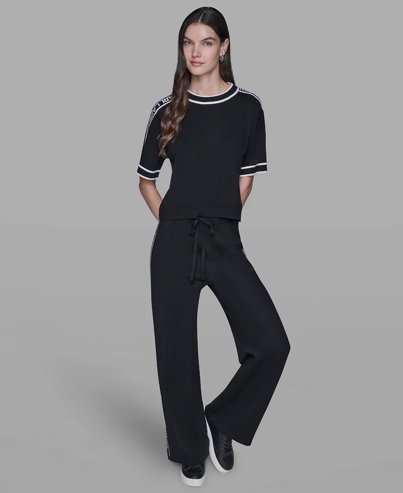 Karl Lagerfeld Paris Women's Logo Detail Sweater