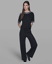 Karl Lagerfeld Paris Women's Logo Detail Sweater