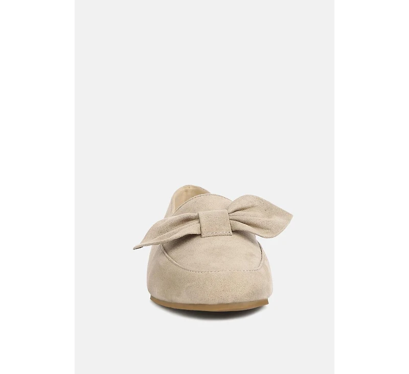 remee front bow loafers