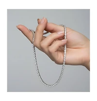 Flawless Tennis Necklace with Round Shape Cubic Zirconia