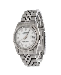Pre-Owned Rolex Oyster Perpetual Datejust Automatic Watch in Stainless Steel and White Gold 31mm