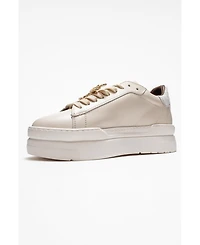 Forever & Always Shoes Laren Leather Buckle Sneakers (Women)
