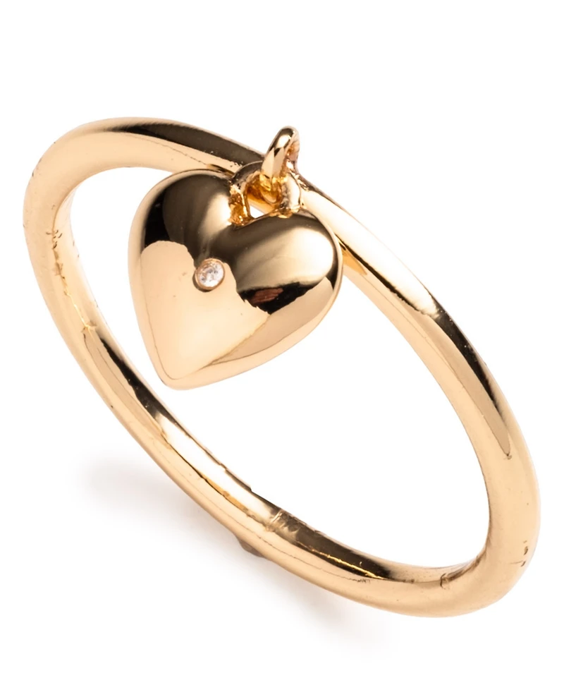 Lauren Ralph Lauren Gold-Tone Polished Puffy Heart Ring