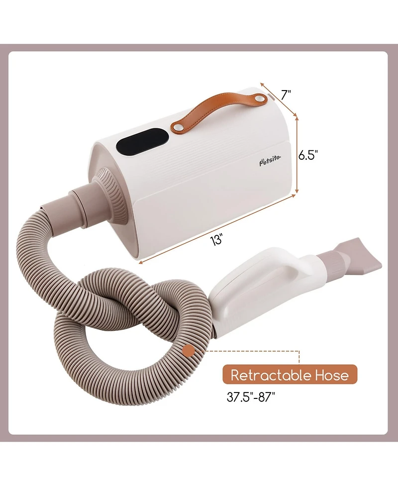 Gymax Dog Dryer Pet Hair Blower w/Negative Ion Function Led Screen Temperature Control