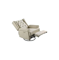 Westwood Design Amelia Traditional Fabric Usb Glider and Recliner in Natural